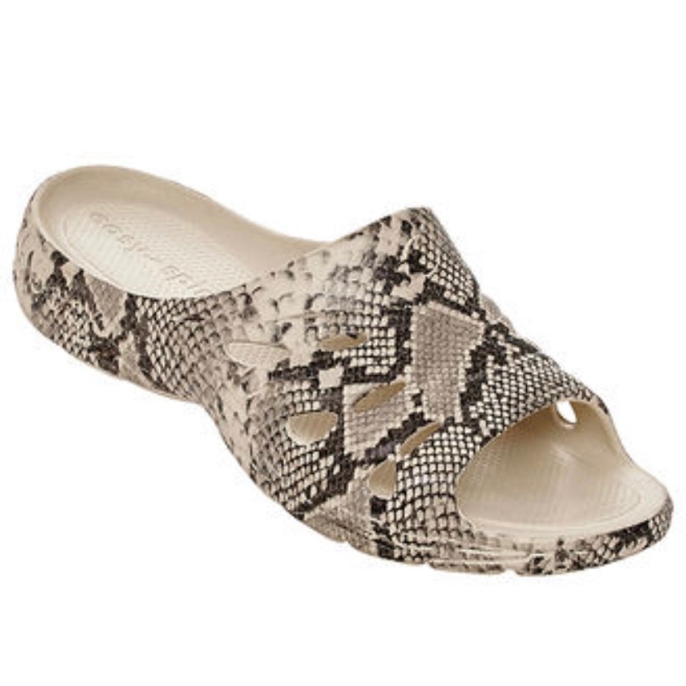 Easy Spirit Womens Travel Slide Reptile Flat